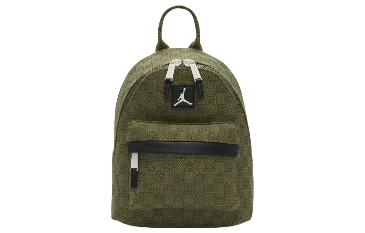 Jordan Polyester With Cotton Backpack Mini Unisex Army Green