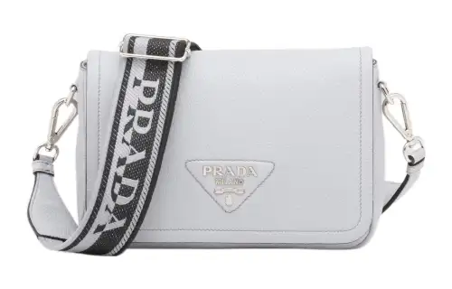 PRADA Leather Shoulder Bag, Crossbody Bag Small Women's Cornflower Blue