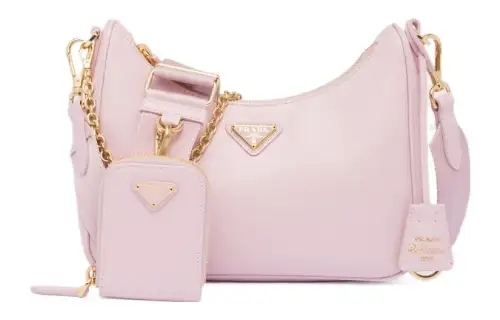 PRADA Re Edition Saffiano Leather 3 in 1 Crossbody Bag, Shoulder Bag Regular Women's Pink