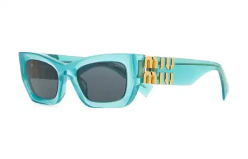 transparent-frame logo-arm sunglasses