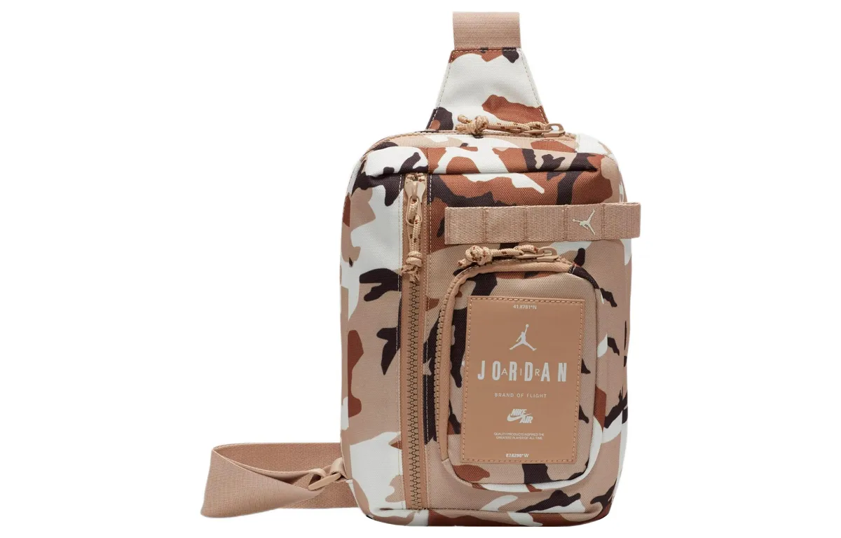 Jordan Adjustable Strap Nylon With Polyester Crossbody Bag Sling Bag Women's Sand Camouflage