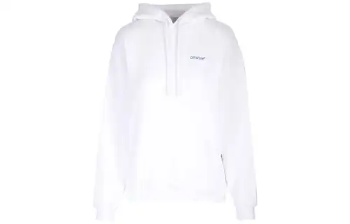 OFF WHITE Diag Stripe print Cotton Hoodie