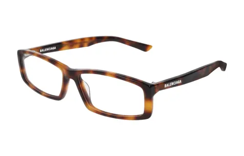 Balenciaga Acetate Irregular Shape Eyeglass Frames Women's Brown