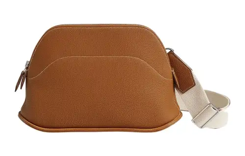HERMES Bolide Togo & Swift Calfskin Shoulder Bag, Crossbody Bag Women's Brown