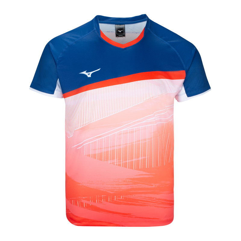Mizuno Badminton Jersey Set Unisex Orange Red