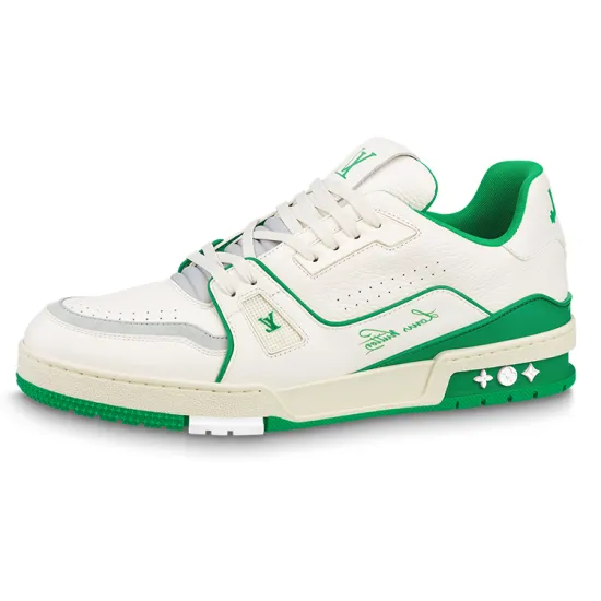 LOUIS VUITTON Trainer Skateboard Shoes Men Low-Top Green