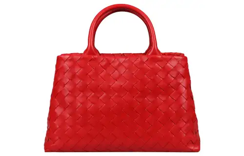 Bottega Veneta Calfskin Shoulder Bag, Crossbody Bag, Handbag Women's Red