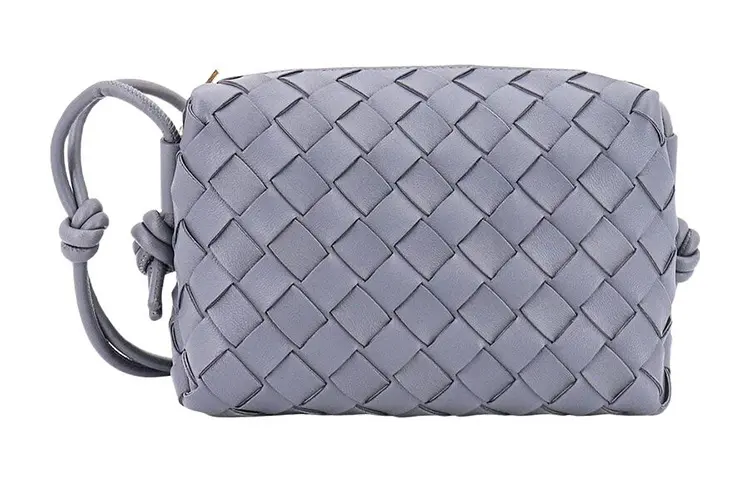 Bottega Veneta Leather Crossbody Bag, Shoulder Bag Women's Gray