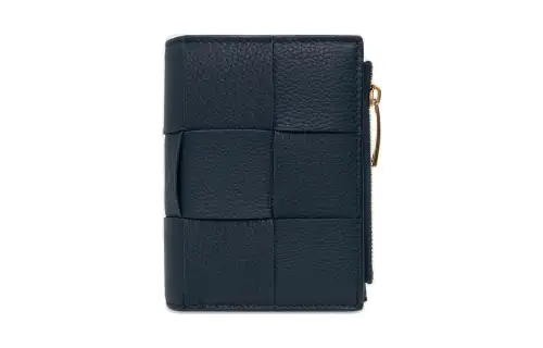 Bottega Veneta Cow Leather Wallet, Card Holder Small Women's Blue