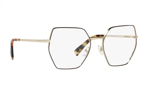 MIU MIU Metal Irregular Shape Eyeglass Frames Women's Gold