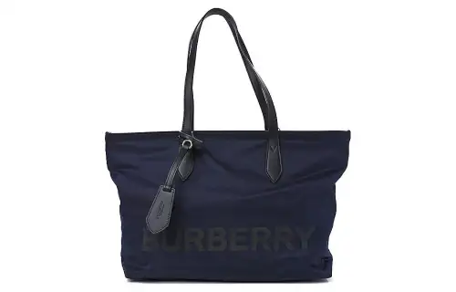 Burberry Nylon Tote Bag, Shopping Bag, Handbag Women's Marine Blue