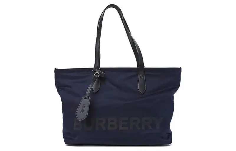 Burberry Nylon Tote Bag, Shopping Bag, Handbag Women's Marine Blue