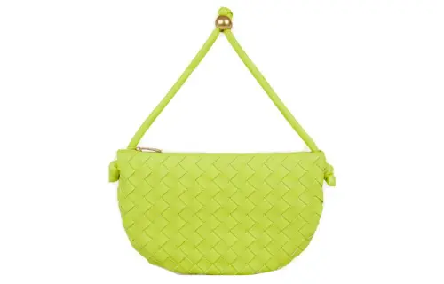 Bottega Veneta Turn Lambskin Shoulder Bag, Handbag Small Women's Yellow