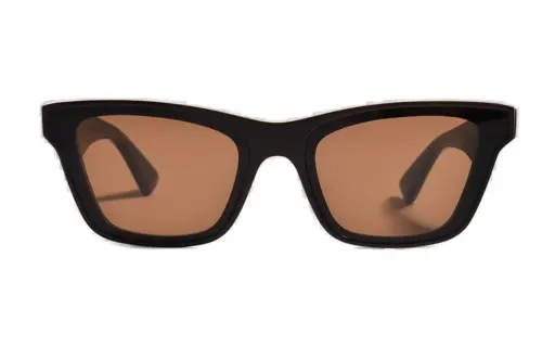 Bottega Veneta Acetate Irregular Shape Sunglasses Unisex Black