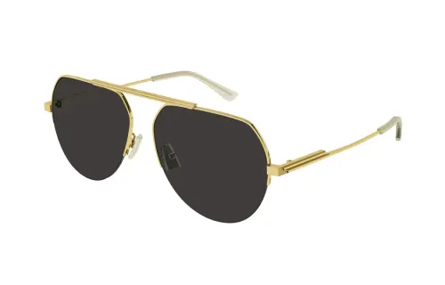 Bottega Veneta Metal Aviator Sunglasses Women's Gold