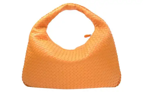 Bottega Veneta Lambskin Handbag Women's Orange