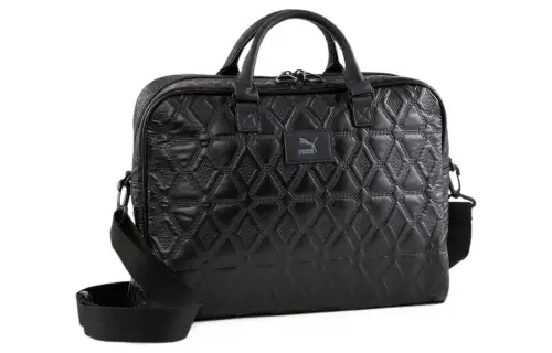 PUMA Two Way Zip Closure Polyester Handbag Regular Women's Black