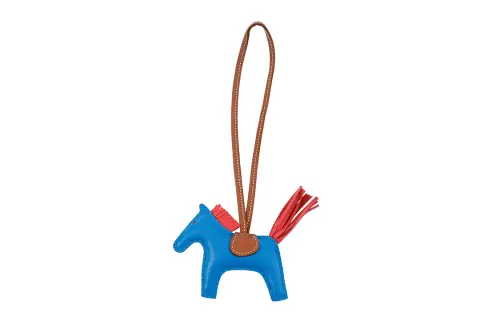 HERMES Hermès Rodéo Sheepskin Charms Unisex Small Size Charm, Blue