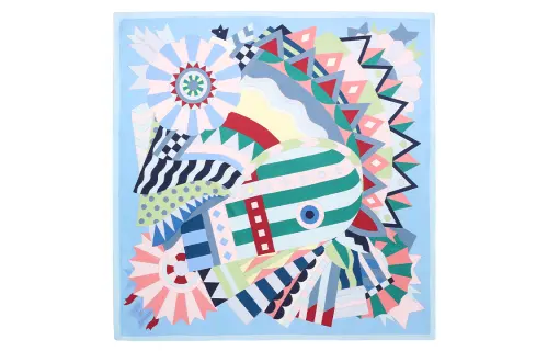 HERMES Celebration Galloping Horse Scarves Women's