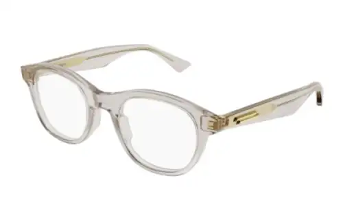Bottega Veneta Acetate Round Eyeglass Frames Women's Transparent