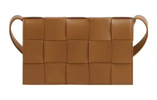 Bottega Veneta CASSETTE Sheepskin Tofu Bag, Handheld Crossbody Bag, Shoulder Bag Women's Timber