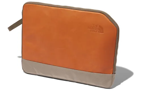 THE NORTH FACE Nylon With Cow Leather Clutch Unisex Orange
