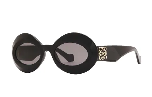 LOEWE Acetate Round Sunglasses Women's Black