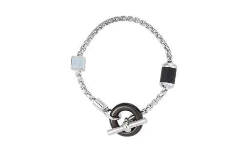 HERMES Elegant Palladium Bracelets Men's