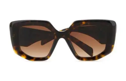 PRADA Acetate Irregular Shape Sunglasses Women's Multicolor