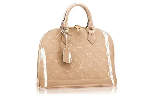 LOUIS VUITTON Alma Leather Travel Bag, Shoulder Bag, Crossbody Bag, Handbag Small Women's Beige