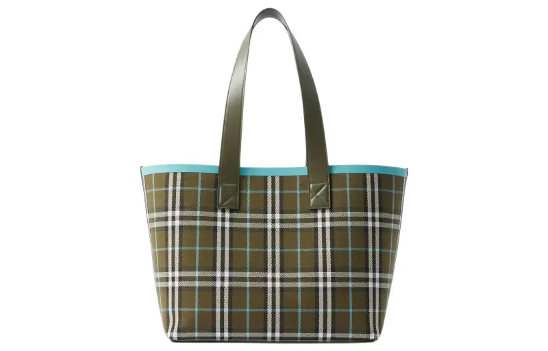 Burberry Cotton Canvas Bag, Tote Bag, Shopping Bag, Shoulder Bag, Handbag Medium Women's Olive Green