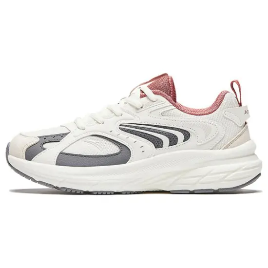 Anta Cushioned Slip-Resistant Low-Top Casual Running Shoes Women's Ivory