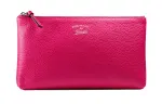 GUCCI Litchi Grain Leather Wallet Regular Women's Fuchsia