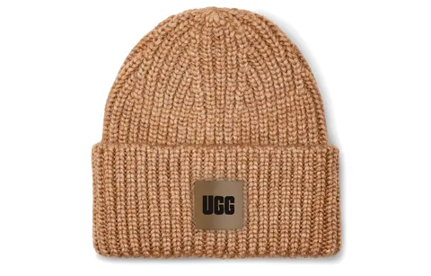 UGG Acrylic Beanies Unisex Camel