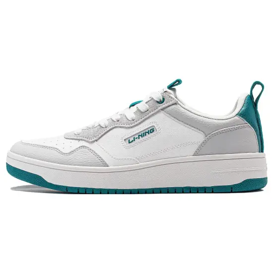 LINING Star Sugar Skateboard Shoes Men Low-Top Mist White/Antarctic Gray