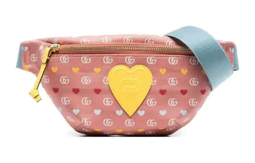 GUCCI Fabric Sling Bag One Shoulder Crossbody Fanny Pack Regular Kids' Red