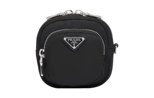 PRADA Nylon Clutch Coin Purse Regular Women's Black