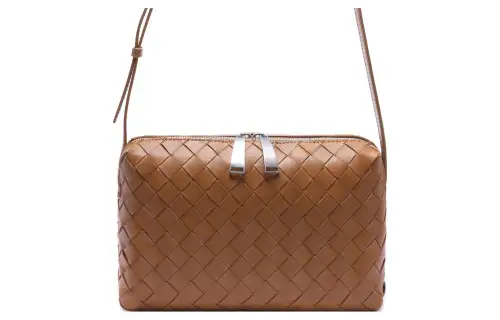 Bottega Veneta Sheepskin Crossbody Bag, Shoulder Bag Women's Brown