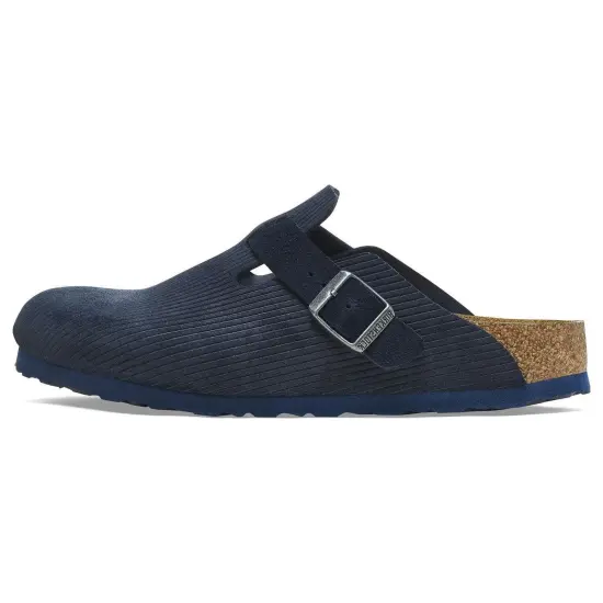 Birkenstock Boston Embossed Corduroy Suede Midnight