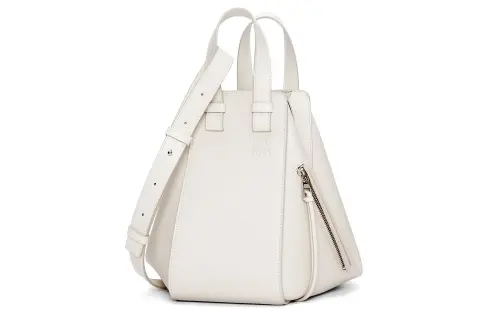 LOEWE Hammock Soft Grain Cow Leather Shoulder Bag, Crossbody Bag, Handbag Small Women's Soft White