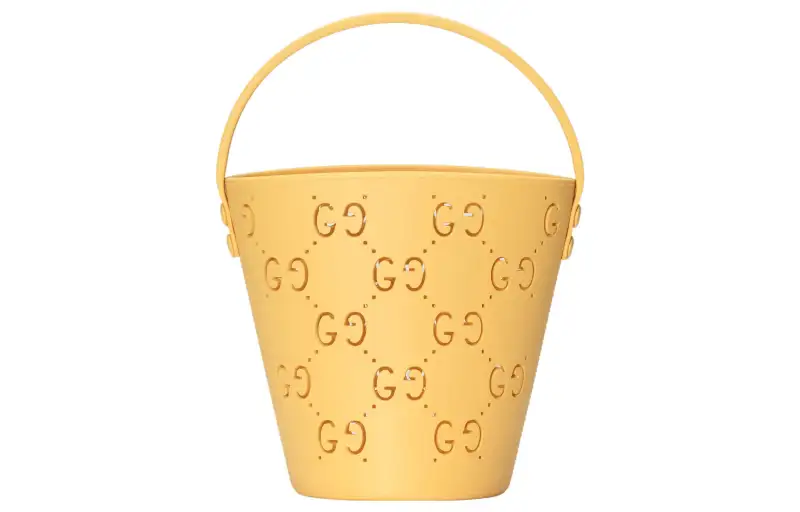 GUCCI Rubber Bucket Bag Handbag Kids' Bag Kids' Yellow