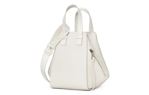 LOEWE Hammock Soft Grain Cow Leather Shoulder Bag, Crossbody Bag, Handbag Women's Soft White