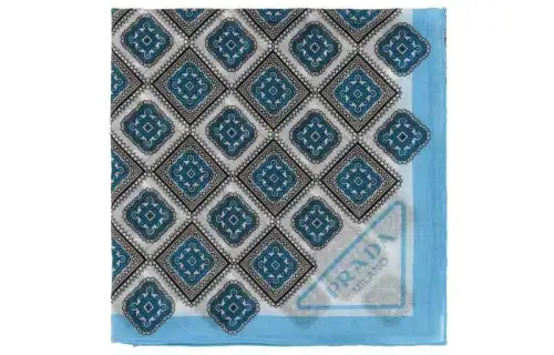 Prada geometric-pattern cotton foulard
