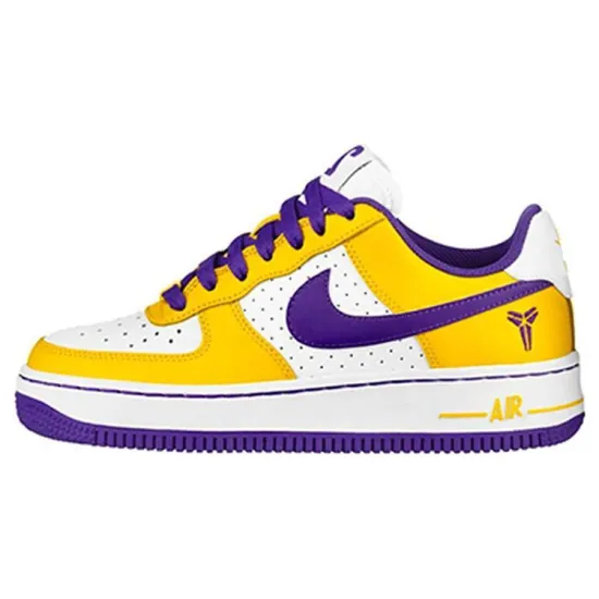 Nike Air Force 1 Skateboarding Shoes Men Low-top White/White/Blue Tint/Rush Fuchsia