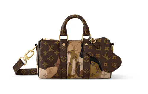 LOUIS VUITTON Keepall Bandouliere 25 Brown