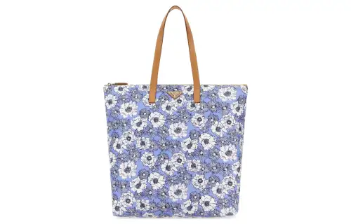 PRADA Recycled Nylon Tote Bag, Shopping Bag, Handbag, Shoulder Bag Men's Blue