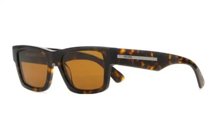 PRADA Acetate Irregular Shape Sunglasses Men's Multicolor