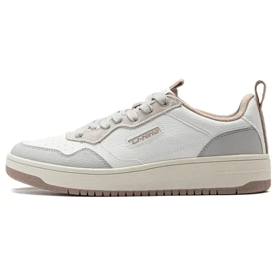 LINING Star Sugar Skateboard Shoes Men Low-Top Mist White/Coin Gray
