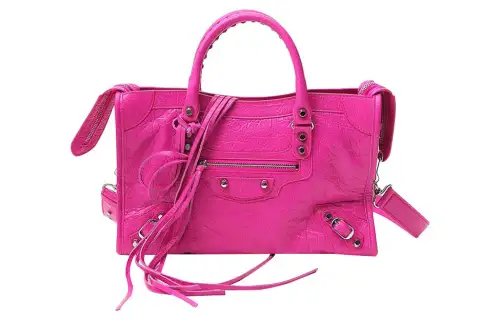 Balenciaga Sheepskin Portable Crossbody Bag, Shoulder Bag Regular Women's Peach Pink