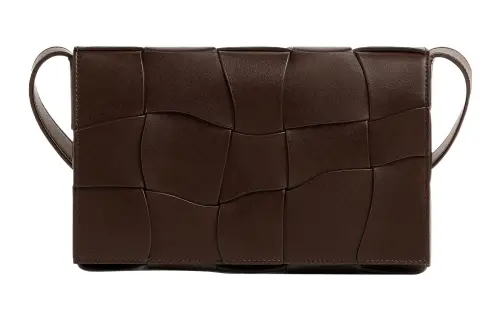 Bottega Veneta Calfskin Shoulder Bag, Crossbody Bag Medium Men's Light Umber